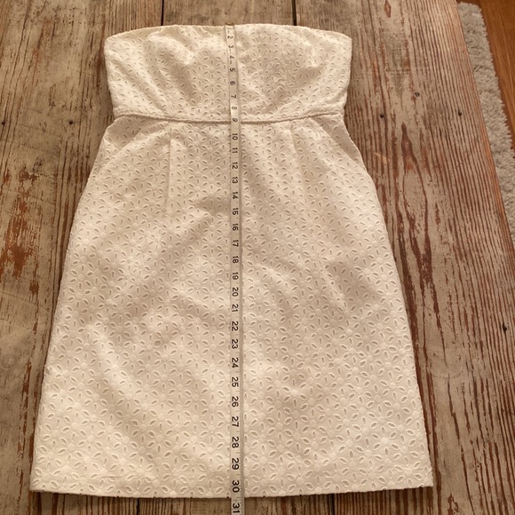 J crew- Eyelet Strapless Dress - Picture 2 of 9